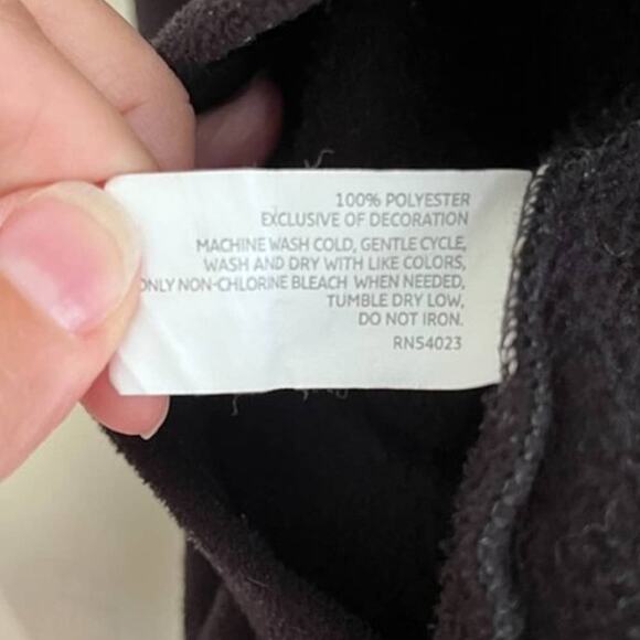 OLD NAVY Full Zip Fleece Jacket in Black  SZ 8 - Picture 9 of 11